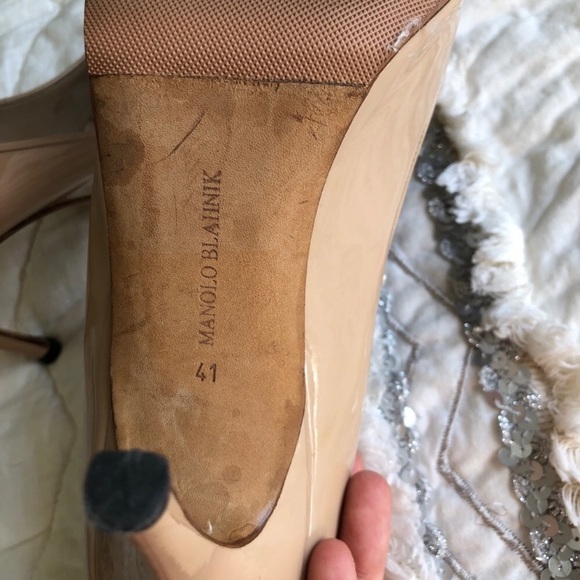 Manolo Blahnik BB Patent 115 mm Pointed-Toe Pump - Picture 7 of 7